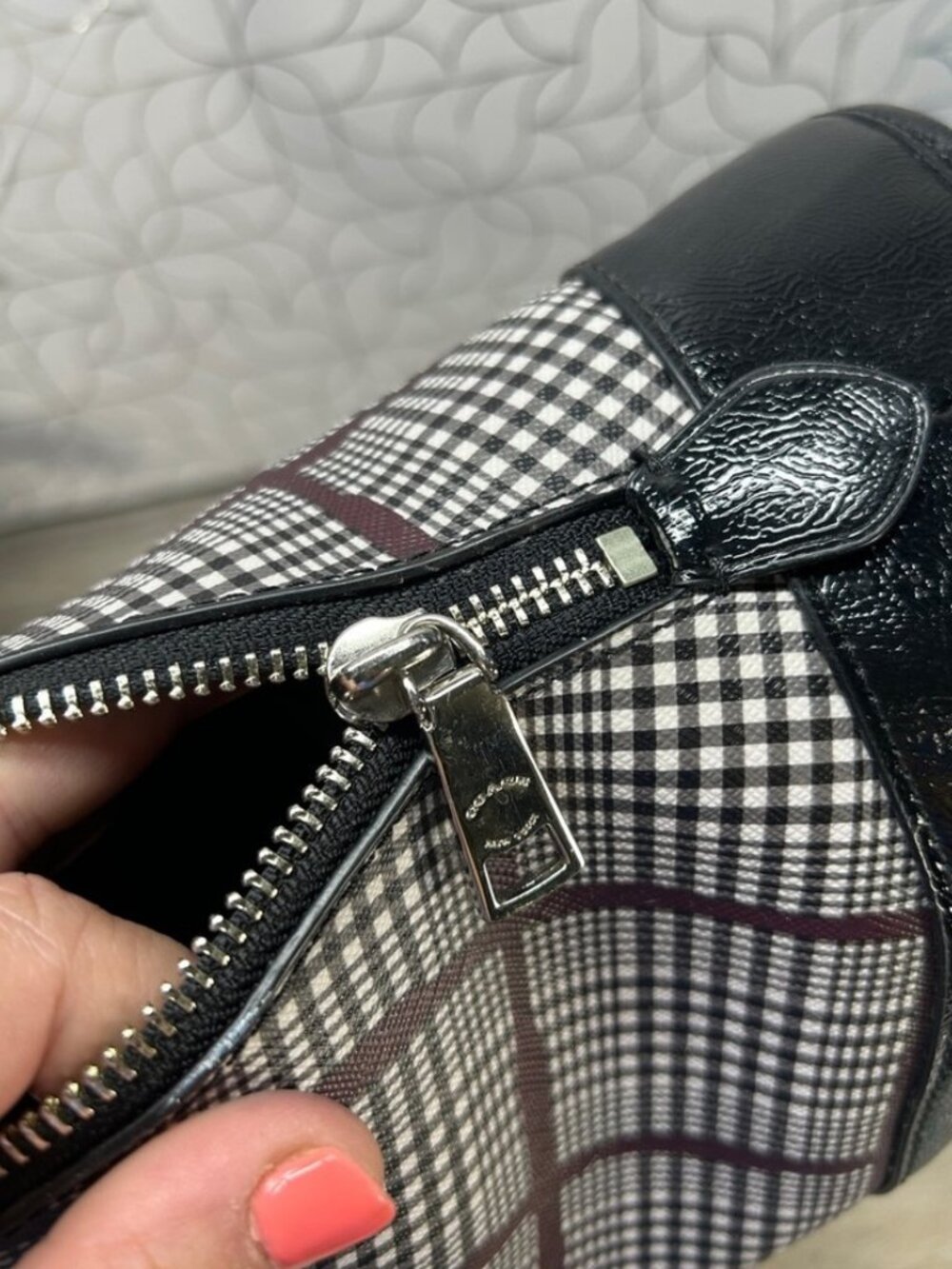 Coach Plaid Dome Satchel - Picture 6 of 8